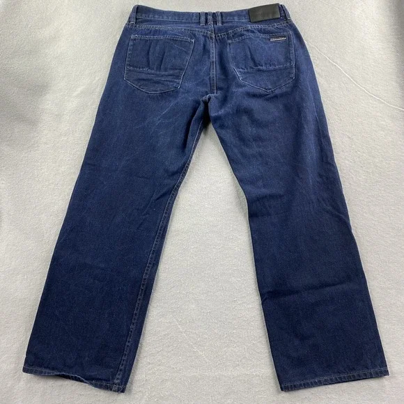 Sean John Jeans Mens 38 Blue Denim Pants Hamilton Relaxed Straight Cotton - Picture 3 of 11